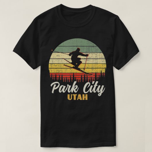 Vintager Skiurlaub T-Shirt (Design vorne)