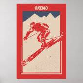 Vintager Skivermont Bergort Okemo Poster (Vorne)