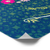 Vintager SkriptWeltfrieden für Inspiration Poster (Ecke)