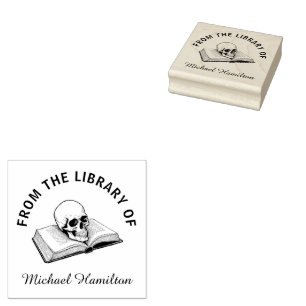 Vintager Skull aus der Bibliothek des Individuelle Gummistempel