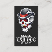 Vintager Skull Tattoo Shop Visitenkarte (Vorderseite)