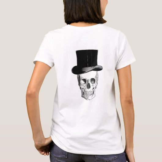VINTAGER SKULL-weißer Tee (Rückseite)