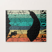 Vintager Skydiver-Geschenk Retro Parachuting Skydi Puzzle (Horizontal)