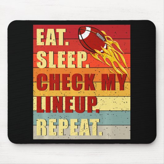 Vintager Sleep Karo Mein Lineup Wiederholung Fanta Mousepad (Vorne)