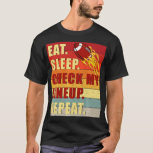 Vintager Sleep Karo Mein Lineup Wiederholung Fanta T-Shirt