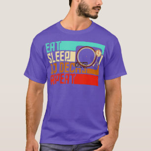 Vintager Sleep Wiederholung DJ Decks T-Shirt