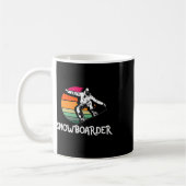 Vintager Snowboarder Retro Snowboard Winter Extrem Kaffeetasse (Links)