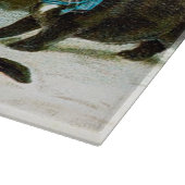 Vintager Snowman und Katzenglasschneidenbrett Schneidebrett (Ecke)