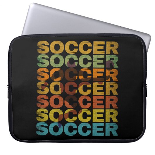 VINTAGER SOCCER LAPTOPSCHUTZHÜLLE (Vorderseite)