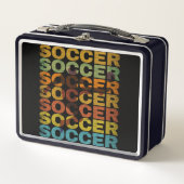 VINTAGER SOCCER METALL BROTDOSE (Vorderseite)