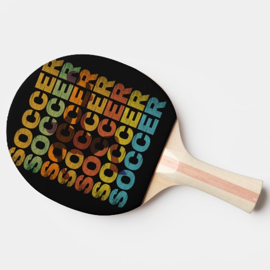 VINTAGER SOCCER TISCHTENNIS SCHLÄGER (Seitenansicht)