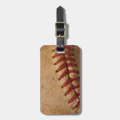 Vintager Softball - Sport-SchabloneSoftballs Gepäckanhänger (Vorderseite vertikal)