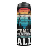 Vintager Softball-Vater Bigger Balls Thermosbecher (Vorderseite)