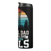 Vintager Softball-Vater Bigger Balls Thermosbecher (Nach rechts gedreht)