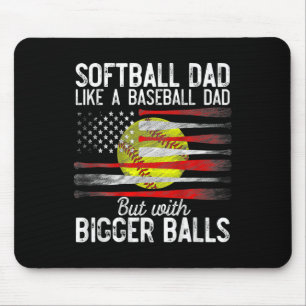Vintager Softball-Vater wie ein Baseball-Vater US- Mousepad