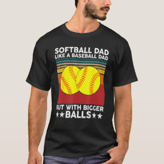 Vintager Softball-Vater wie ein Baseball-Vater US- T-Shirt