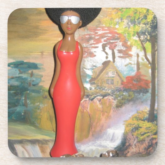 Vintager Sommer Rot.png Getränkeuntersetzer (Vorderseite)