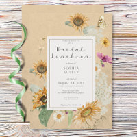 Vintager Sommer Sonnenblumen Gelbe Bridal Mittages