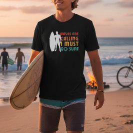 Vintager Sommer Vibes Waves ruft Surfen T-Shirt