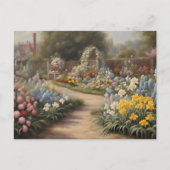 Vintager Sommergarten Postkarte (Vorderseite)