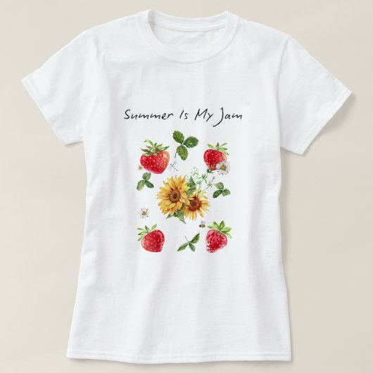 Vintager Sommermarmelade: Strawberry Graphic T - S T-Shirt (Design vorne)