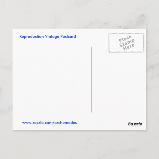 Vintager Sommersee Postkarte (Rückseite)