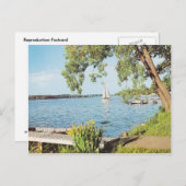 Vintager Sommersee Postkarte (Vorne/Hinten)