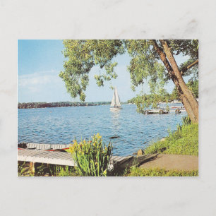 Vintager Sommersee Postkarte