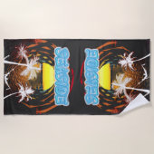 Vintager Sommerurlaub Strandtuch (Vorderseite)