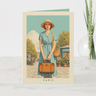 Vintager Sommerwanderweg Paris Einladung