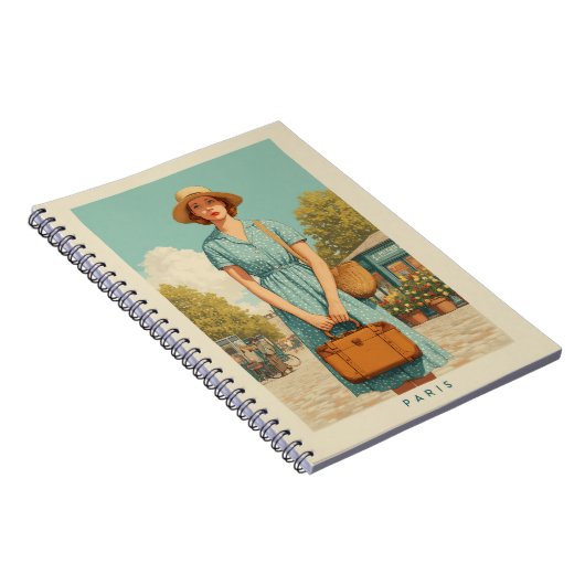 Vintager Sommerwanderweg Paris Notizblock (Rechte Seite)