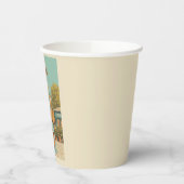 Vintager Sommerwanderweg Paris Pappbecher (Links)