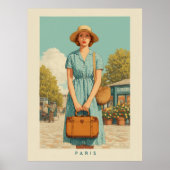 Vintager Sommerwanderweg Paris Poster (Vorne)