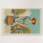 Vintager Sommerwanderweg Paris Puzzle (Horizontal)