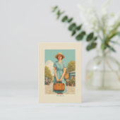 Vintager Sommerwanderweg Paris Visitenkarte (Stehend Vorderseite)