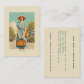 Vintager Sommerwanderweg Paris Visitenkarte (Vorne/Hinten)