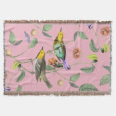 Vintager Songbird Pink Decke (Vorderseite)