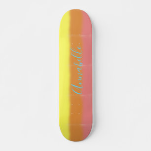Vintager Sonnenaufgang Alte Papiermalerei Skateboa Skateboard