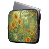 Vintager Sonnenblumengarten Schmetterlinge im Juge Laptopschutzhülle (Vorderseite Links)