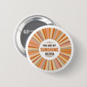Vintager Sonnenbrand "You are My Sunshine" Button (Vorne & Hinten)