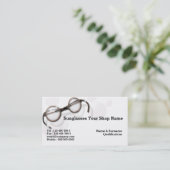 Vintager Sonnenbrillerahmen der Optometrikeroptik Visitenkarte (Stehend Vorderseite)