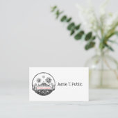 Vintager Sonnenmond Sterne Ozeanerde Zeichne Visitenkarte (Stehend Vorderseite)