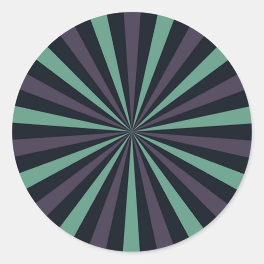 Vintager Sonnenschutzaufkleber: Retro Mitte Jh. Runder Aufkleber (Vorderseite)