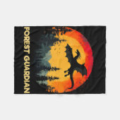 Vintager Sonnenschutzdrache Fleecedecke (Vorderseite (Horizontal))