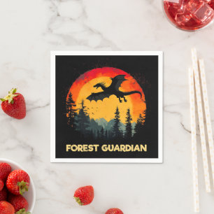 Vintager Sonnenschutzdrache Serviette