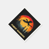 Vintager Sonnenschutzdrache Serviette (Ecke)