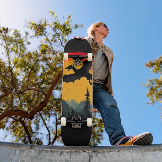 Vintager Sonnenschutzdrache Skateboard (Außenbereich 1)