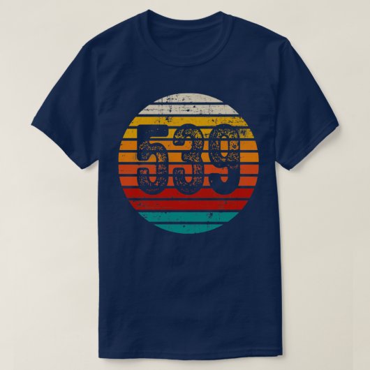 Vintager Sonnenuntergang 539 Bereichscode T-Shirt (Design vorne)