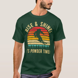 Vintager Sonnenuntergang 80er Ski Funny Niedlich W T-Shirt