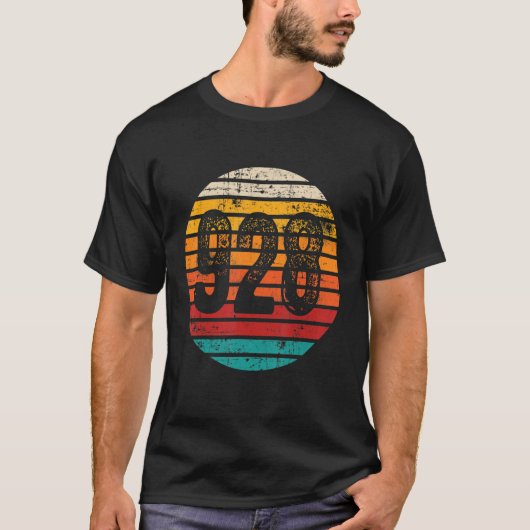 Vintager Sonnenuntergang 928-Bereichscode T-Shirt (Vorderseite)